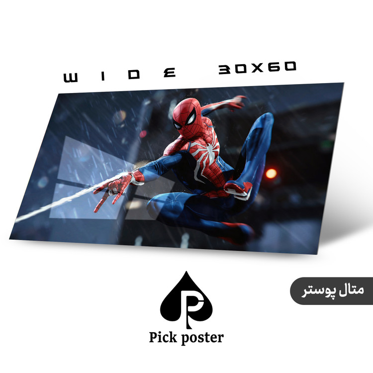 متال پوستر spider man wide 30*60