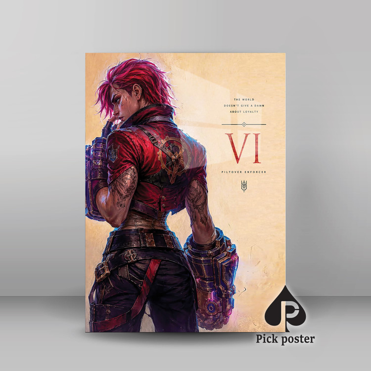 متال پوستر شخصیت vi وی - سریال arcane